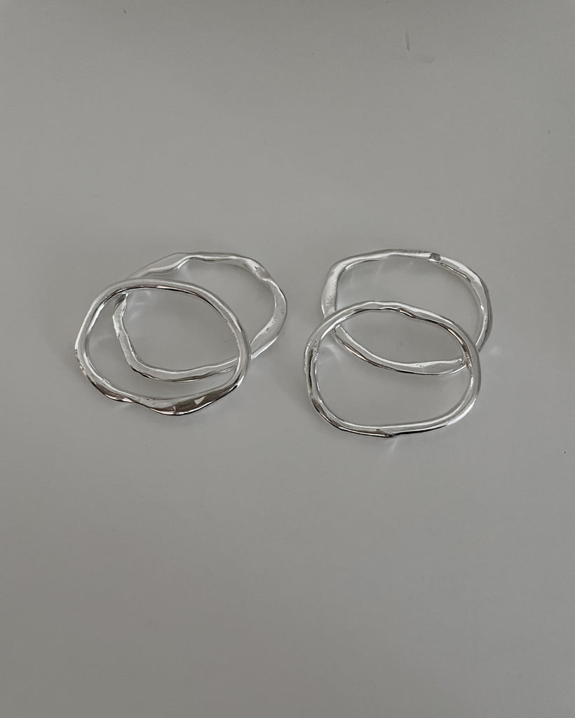 Melted napkin ring set of two