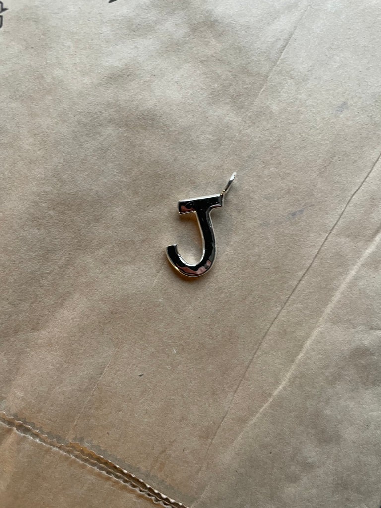 Hammered letter necklace